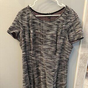 Layne Bryant Burgandy & Black Short Sleve 22 Dress